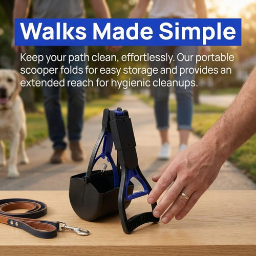 Dog feces cleaner with a foldable long handle, a pet feces pick-up gadget, and a tool for outdoor and household use for scooping