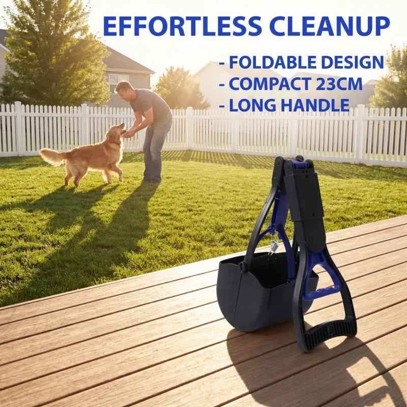 PetPick Foldable Dog Poop Scooper – Long Reach Waste Removal Tool